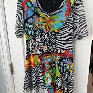 Vibrant Multicolor Women's Short Sleeve Top